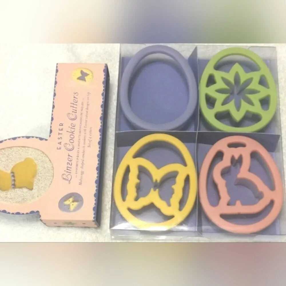 2005 William Sonoma Easter Linzer Cookie Cutters Set of Four